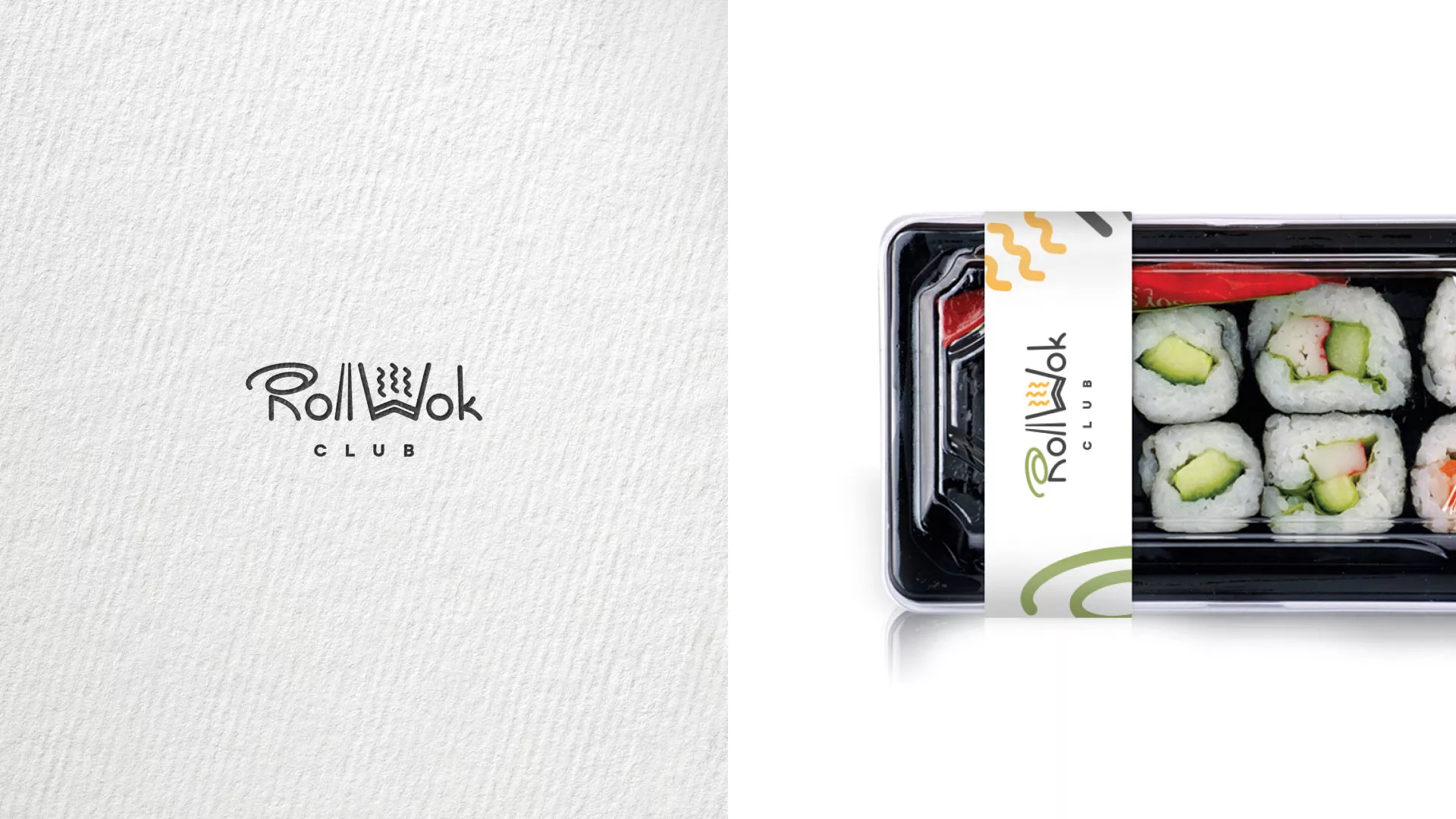 Разработка наклеек для суши-бара «Roll Wok Club» в Сольвычегодске